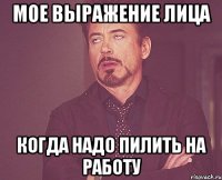 мое выражение лица когда надо пилить на работу