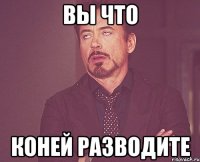 Вы что коней разводите