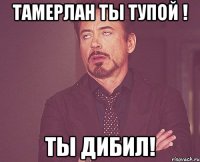 Тамерлан ты тупой ! Ты дибил!