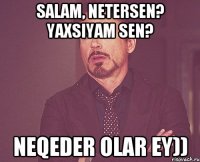 salam, Netersen? yaxsiyam Sen? neqeder olar ey))