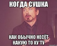 Когда Сушка как обычно несёт какую то ху*ту