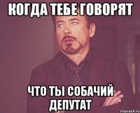 Когда тебе говорят Что ты собачий депутат