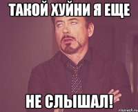 Такой хуйни я еще не слышал!