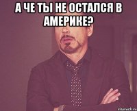 А че ты не остался в америке? 