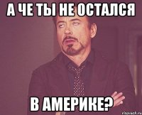 А че ты не остался в америке?