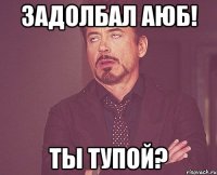 Задолбал Аюб! Ты тупой?