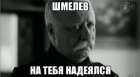 Шмелев На тебя надеялся