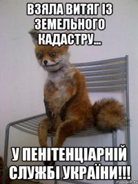 Взяла витяг із земельного кадастру... у Пенітенціарній Службі України!!!