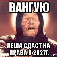 Вангую Леша сдаст на права в 2027г