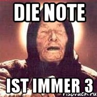 Die Note ist immer 3