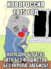 Новороссия 2015 год Холодно блеать! Зато без фошистов, без укропа, заебись!