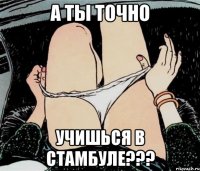 А ты точно Учишься в Стамбуле???