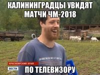 Калининградцы увидят матчи ЧМ-2018 По телевизору