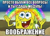 Просто выучи все вопросы и ты сдашь модуль! ВООБРАЖЕНИЕ