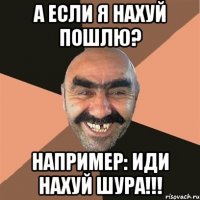 А если я нахуй пошлю? Например: ИДИ НАХУЙ ШУРА!!!