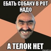 ебать собаку в рот надо а телок нет