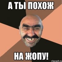 А ты похож на жопу!