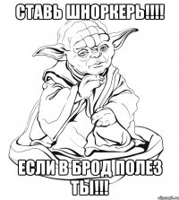 ставь шноркерь!!!! если в брод полез ты!!!