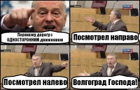 Перехожу дорогу с ОДНОСТОРОННИМ движением Посмотрел направо Посмотрел налево Волгоград Господа!