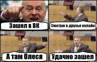 Зашел в ВК Смотрю в друзья онлайн А там Олеся Удачно зашел