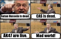 Satan Hussein is dead. CAS is dead. AK47 are live. Mad world!