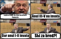 Logica USMF de ziua facultatii Famacie Anul III-V nu invata Dar anul I-II invata Shi za bred?!