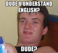 Dude u understand english? Dude?