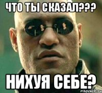 Что ты сказал??? Нихуя себе?