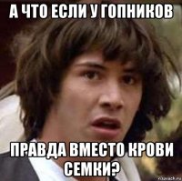 А что если у гопников правда вместо крови семки?