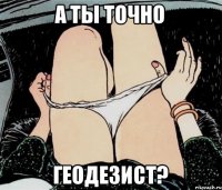 А ТЫ ТОЧНО ГЕОДЕЗИСТ?