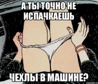 А ты точно не испачкаешь Чехлы в машине?