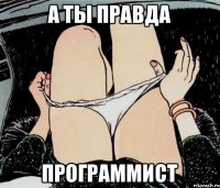 А ты правда программист