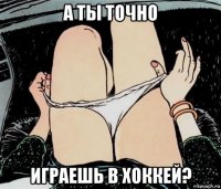 а ты точно играешь в хоккей?