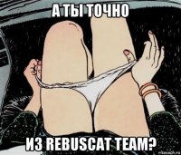 а ты точно из rebuscat team?