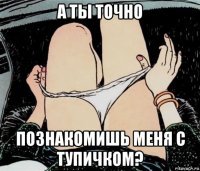 а ты точно познакомишь меня с тупичком?