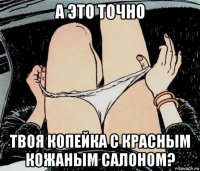 а это точно твоя копейка с красным кожаным салоном?