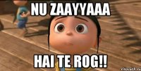 Nu zaayyaaa HAI TE ROG!!