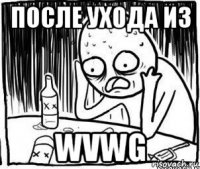 после ухода из wvwg