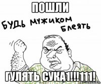 Пошли Гулять сука1!!!111!