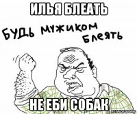 илья блеать не еби собак