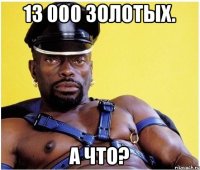 13 000 золотых. А что?