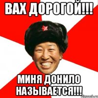 Вах дорогой!!! Миня донило называется!!!