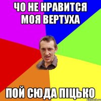 Чо не нравится моя вертуха Пой сюда піцько