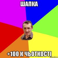 шапка +100 к чьоткості