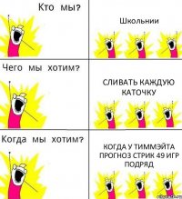 Школьнии Сливать каждую каточку Когда у тиммэйта прогноз стрик 49 игр подряд