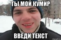 ты мой кумир введи текст