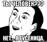 Ты человек??? Нет... Я гусеница.