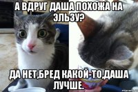 А вдруг Даша похожа на Эльзу? Да нет,бред какой-то,Даша лучше.