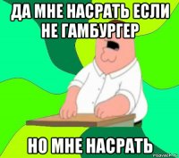 да мне насрать если не гамбургер но мне насрать