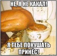 не, я не какал! я тебе покушать принёс!